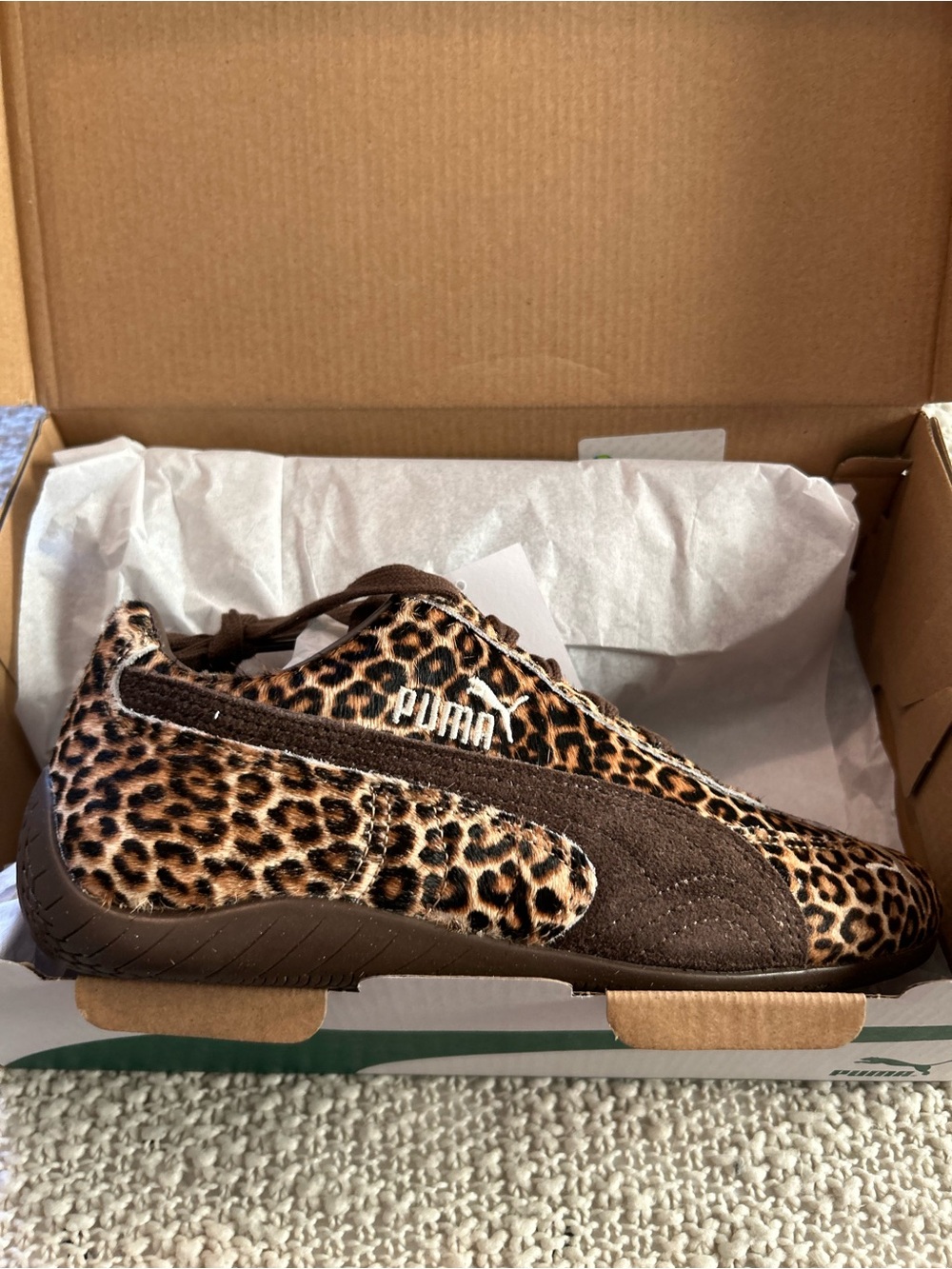 Puma Leopard Print Womens Casual Sneaker - Brown